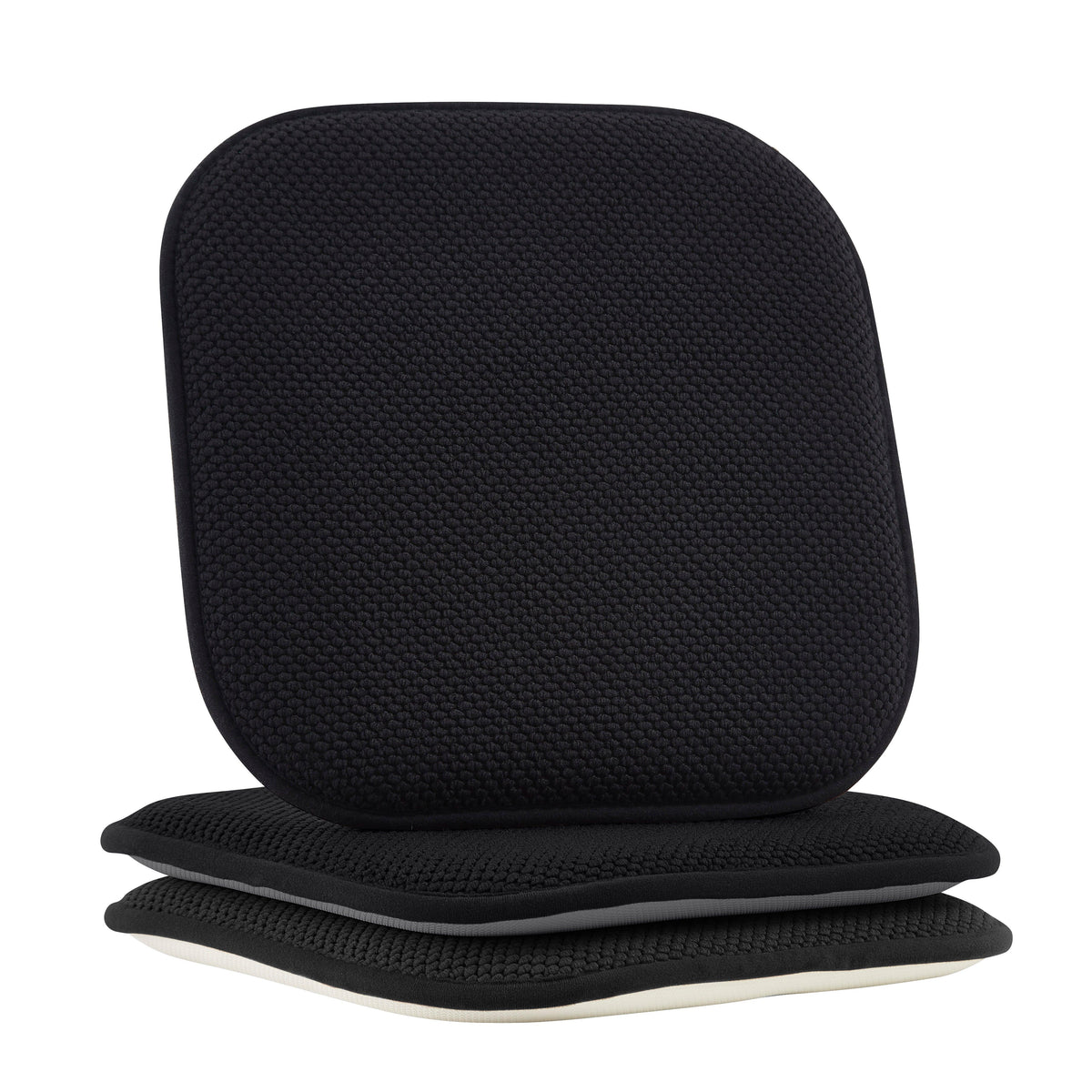Elegant Comfort 2 Pack Textured Chair Cushion Covers - Skid-Proof Rubber Backing