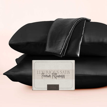 Elegant Comfort Set of 2 - Satin Pillowcases
