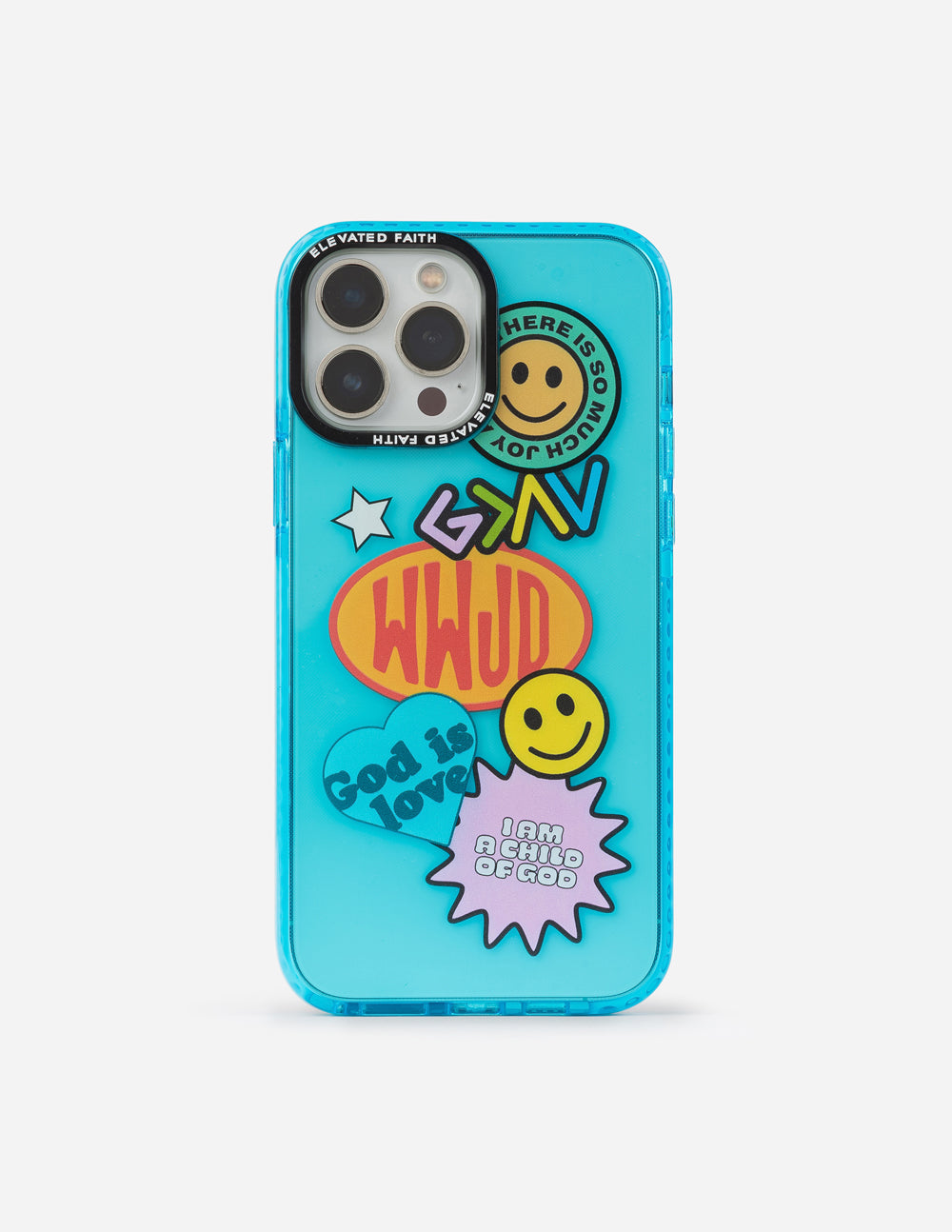 Elevated Faith Blue Sticker Collage Phone Case