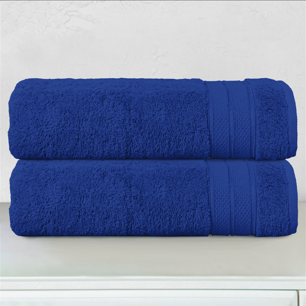 Elegant Comfort 2-Piece Turkish Cotton Three Line Popcorn Bath Towel Set, 27 x 54 inch