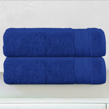 Elegant Comfort 2-Piece Turkish Cotton Three Line Popcorn Bath Towel Set, 27 x 54 inch