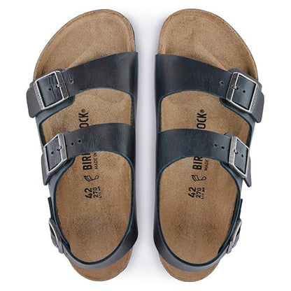 Birkenstock Unisex Milano Oiled Leather Insignia Blue
