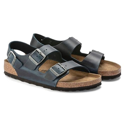 Birkenstock Unisex Milano Oiled Leather Insignia Blue