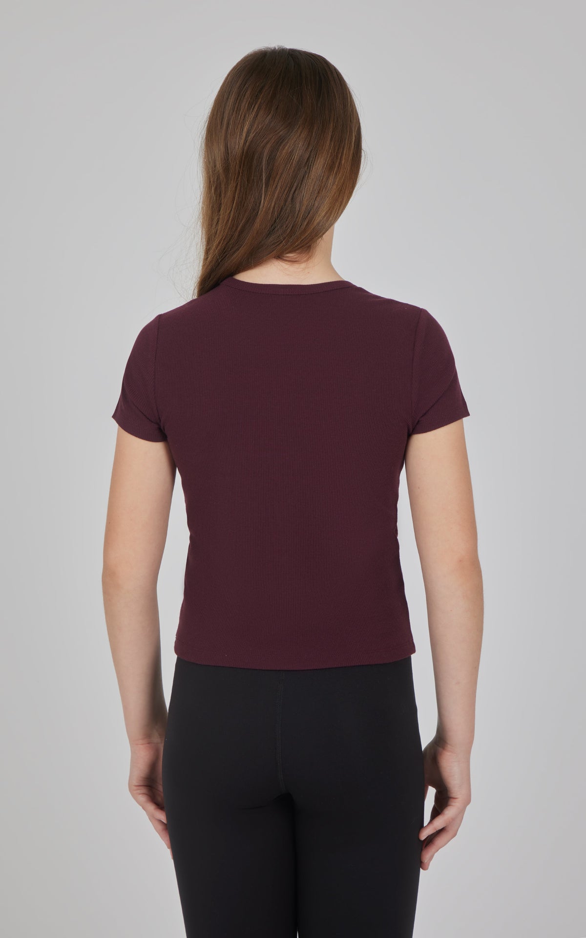 90 Degree by Reflex Girls 3 PK Ribbed Crew Neck Short Sleeve Shirt + Ribbed Crew Neck Long Sleeve Shirt