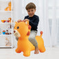 BounceZiez Inflatable Bouncy Ride-On Hopper with Pump - Orange Lion
