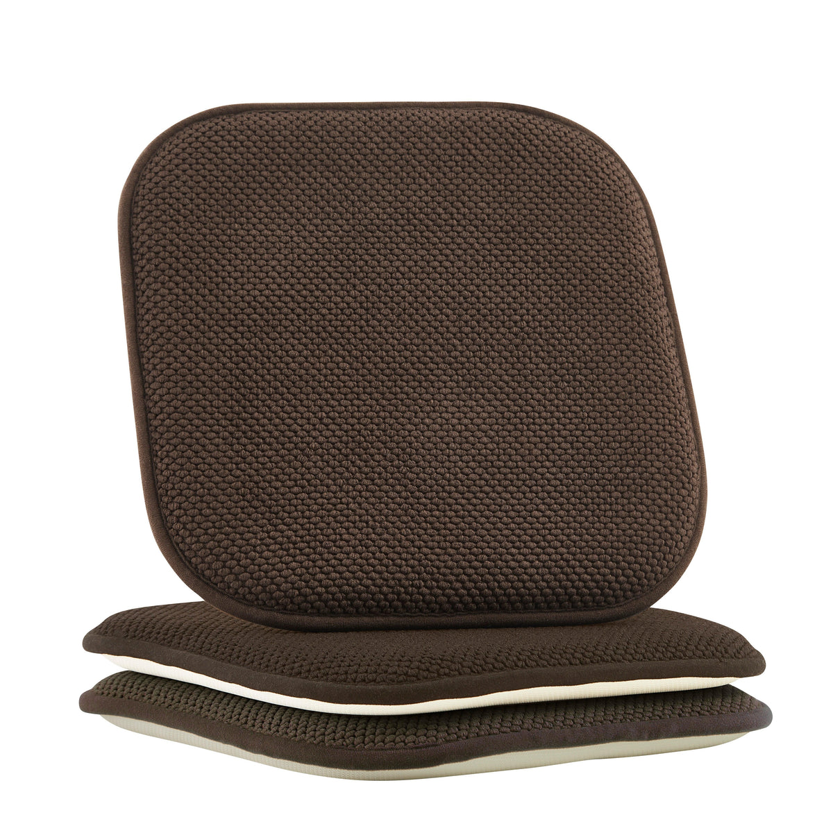 Elegant Comfort 2 Pack Textured Chair Cushion Covers - Skid-Proof Rubber Backing