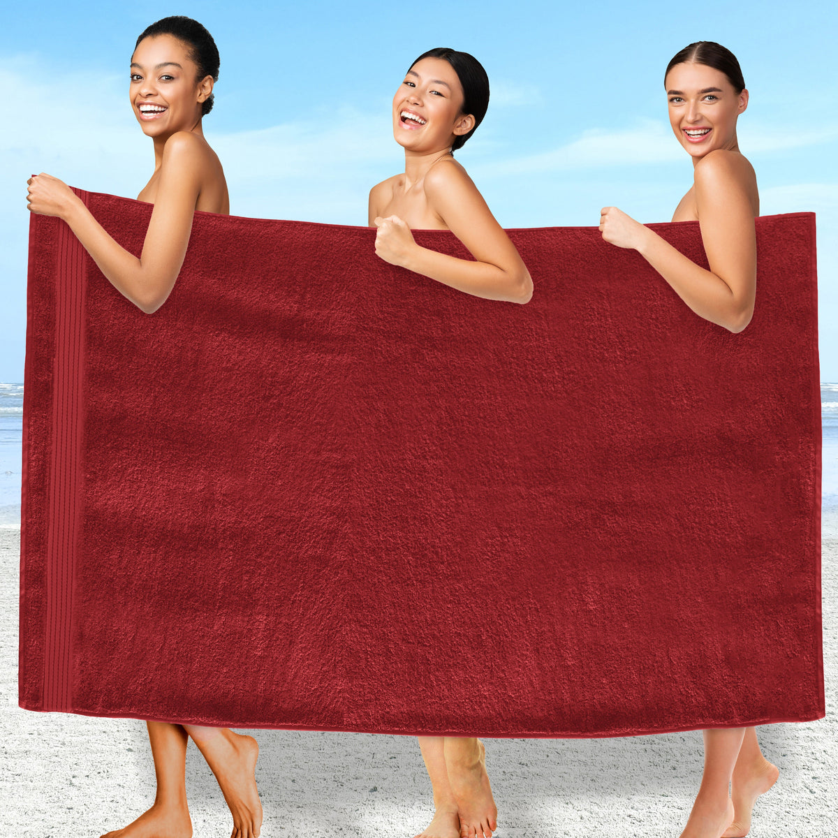 Elegant Comfort 1 Piece Premium Turkish Cotton Oversized Bath Sheet Towel 40 x 80 Inch