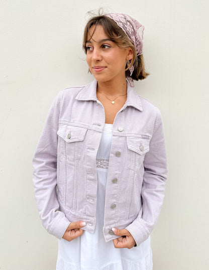 Elevated Faith But God Cropped Denim Jacket
