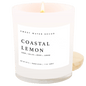 Coastal Lemon Soy Candle - White Jar - 11 oz