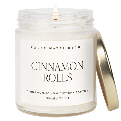 Cinnamon Rolls Soy Candle - Clear Jar - 9 oz