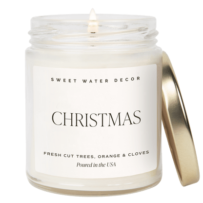 Christmas Soy Candle - Clear Jar - 9 oz
