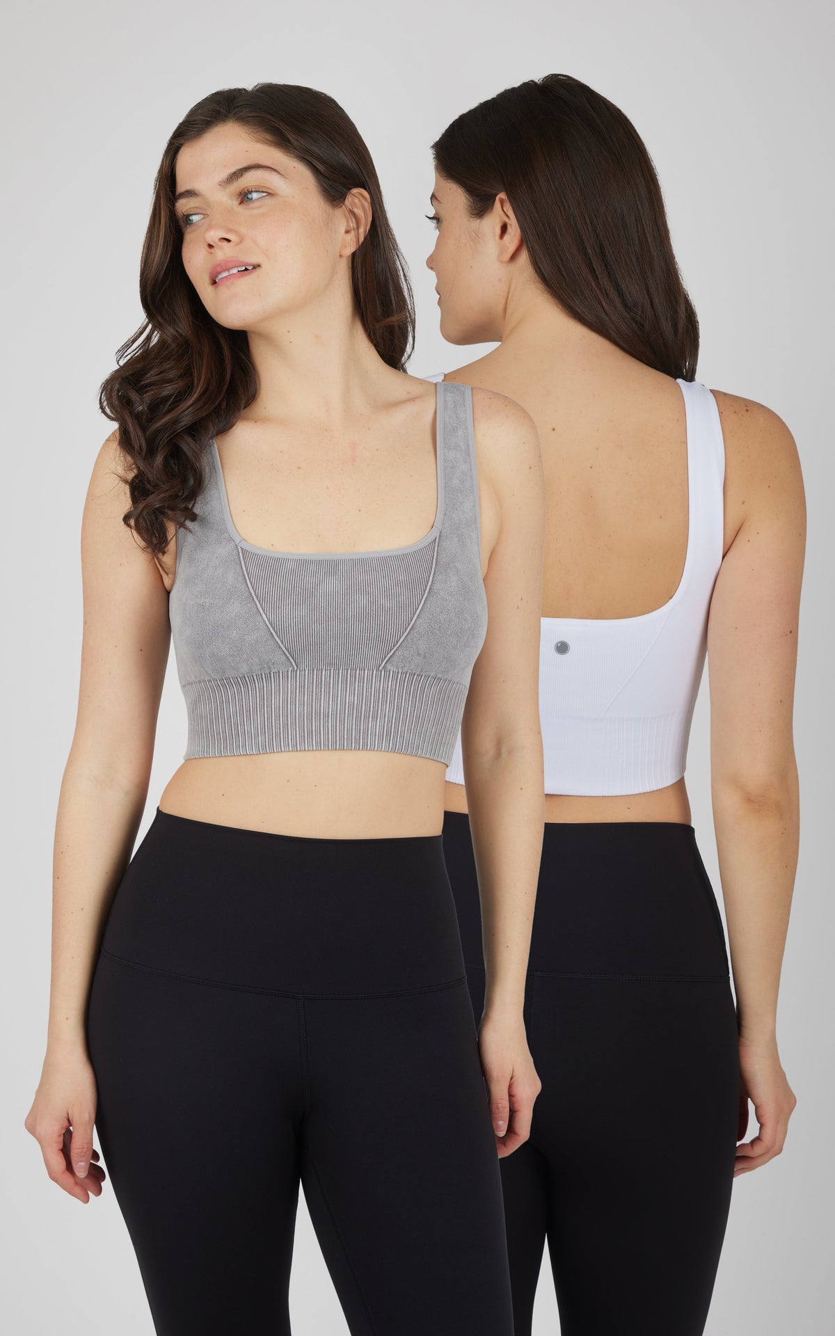 90 Degree by Reflex 2 PK Stonewash Seamless Bra Tank