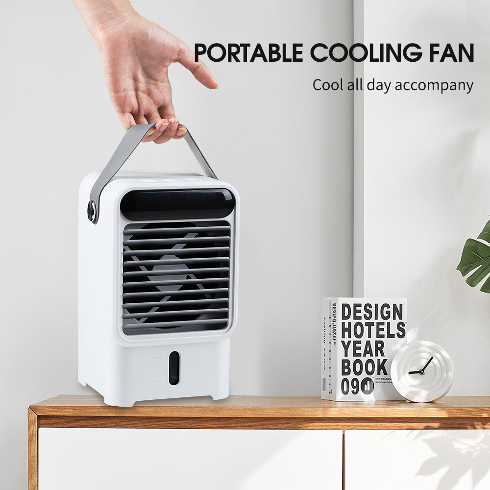 USB Mini Air Cooler Fan with Mist Spray