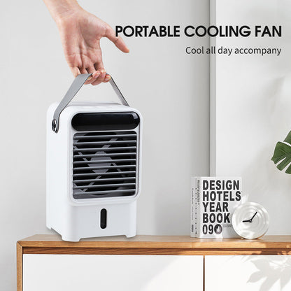 USB Mini Air Cooler Fan with Mist Spray