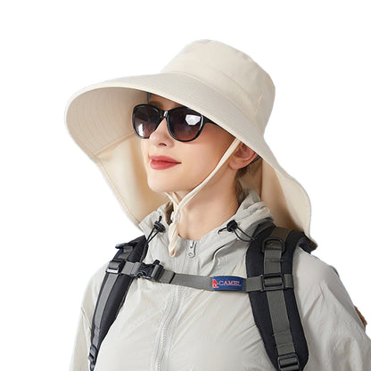 Anna-Kaci Women Ponytail Sun Hat Wide Brim Sun Hat with Flap Packable Adjustable Summer Beach Hat