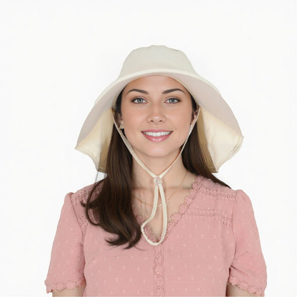 Anna-Kaci Women Ponytail Sun Hat Wide Brim Sun Hat with Flap Packable Adjustable Summer Beach Hat