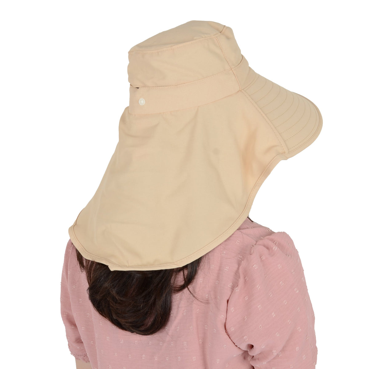 Anna-Kaci Women Ponytail Sun Hat Wide Brim Sun Hat with Flap Packable Adjustable Summer Beach Hat