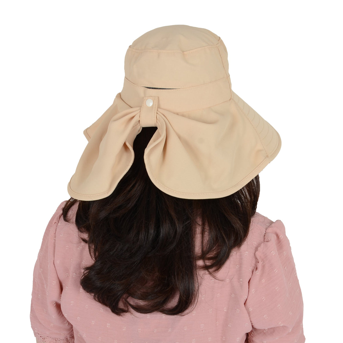 Anna-Kaci Women Ponytail Sun Hat Wide Brim Sun Hat with Flap Packable Adjustable Summer Beach Hat