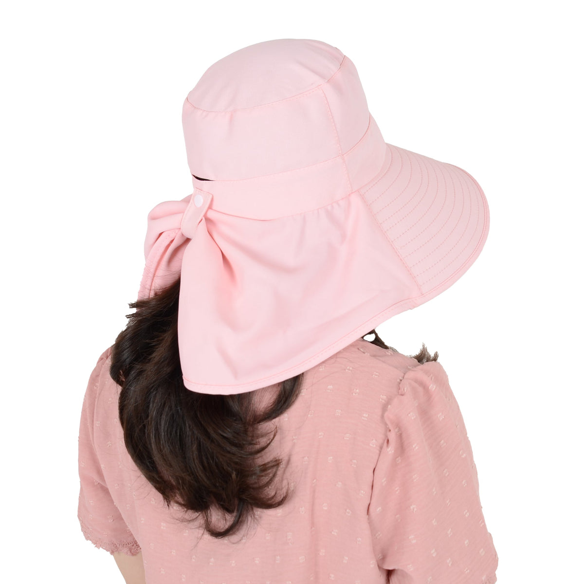 Anna-Kaci Women Ponytail Sun Hat Wide Brim Sun Hat with Flap Packable Adjustable Summer Beach Hat