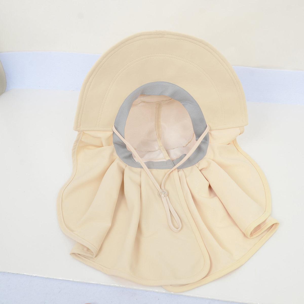Anna-Kaci Womens Wide Brim Sun Hat UV Protection Flap Design with Back Bow Detail and Adjustable Chin Strap