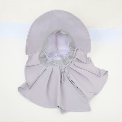 Anna-Kaci Womens Wide Brim Sun Hat UV Protection Flap Design with Back Bow Detail and Adjustable Chin Strap