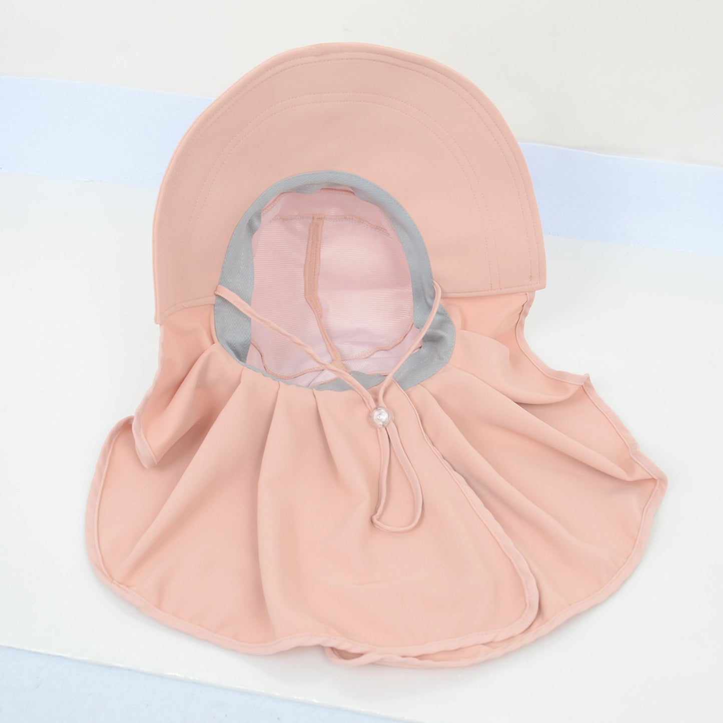 Anna-Kaci Womens Wide Brim Sun Hat UV Protection Flap Design with Back Bow Detail and Adjustable Chin Strap