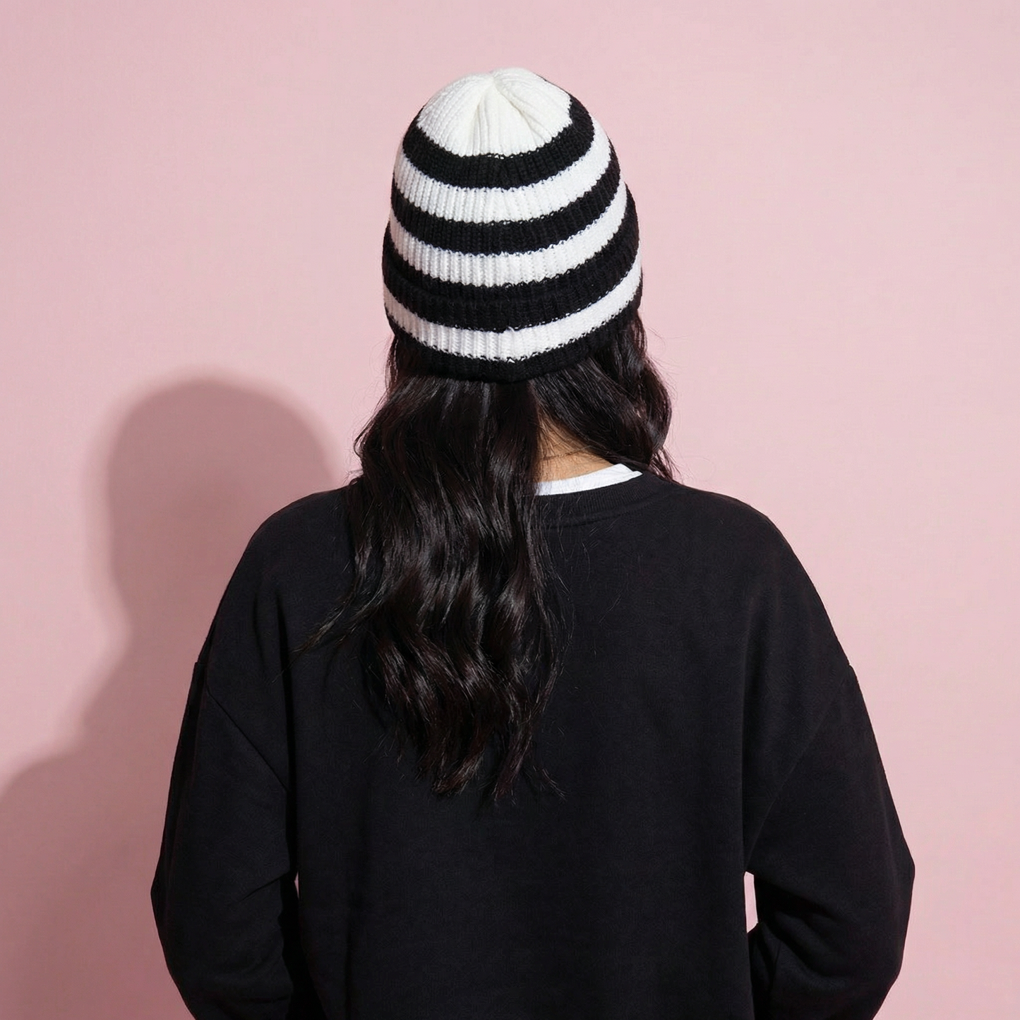 Anna-Kaci Unisex Striped Knit Beanie Hat Cuffed Warm Winter Cap