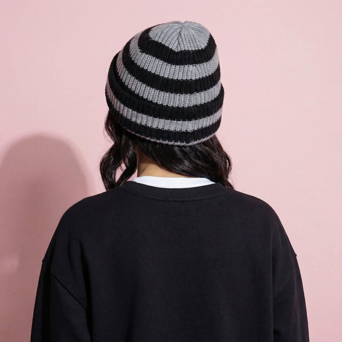 Anna-Kaci Unisex Striped Knit Beanie Hat Cuffed Warm Winter Cap