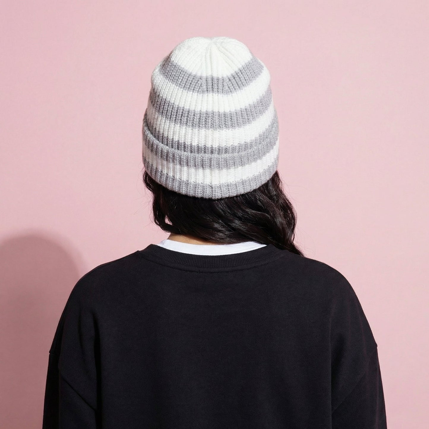 Anna-Kaci Unisex Striped Knit Beanie Hat Cuffed Warm Winter Cap