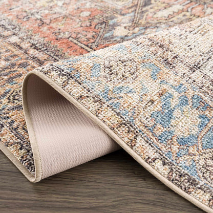 Beck Peach Washable Area Rug - Clearance