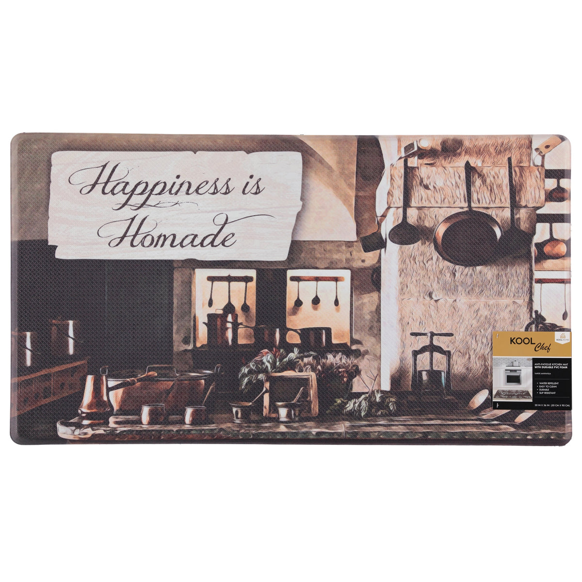 Anti-fatigue Kitchen Mat ''Happiness'' - 2 Sizes!