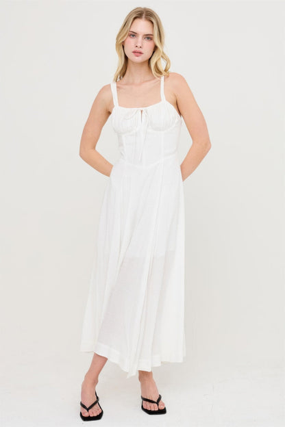 Boned Tie-back Dress