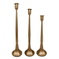 Gold Cast Iron Taper Candle Holders