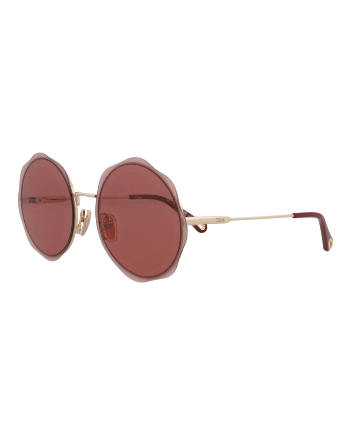 Chloé Round-Frame Metal Sunglasses