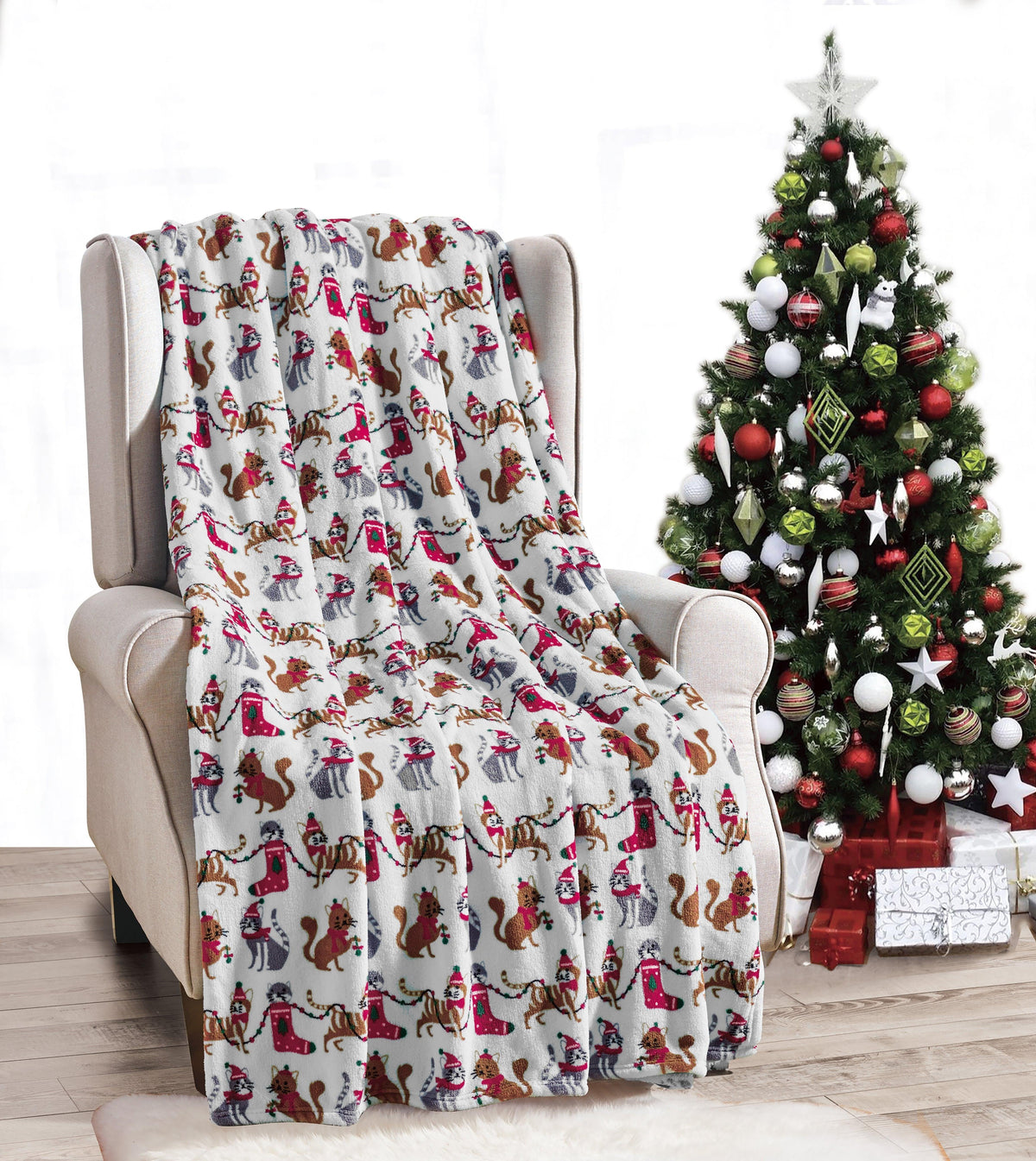 Elegant Comfort 50" x 60" Holiday Velvet Plush Blanket Throw - 50 x 60 inches