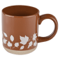 Fall Leaves 14 oz Orange Stoneware Coffee Mug