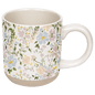 Floral 14 oz Stoneware Coffee Mug