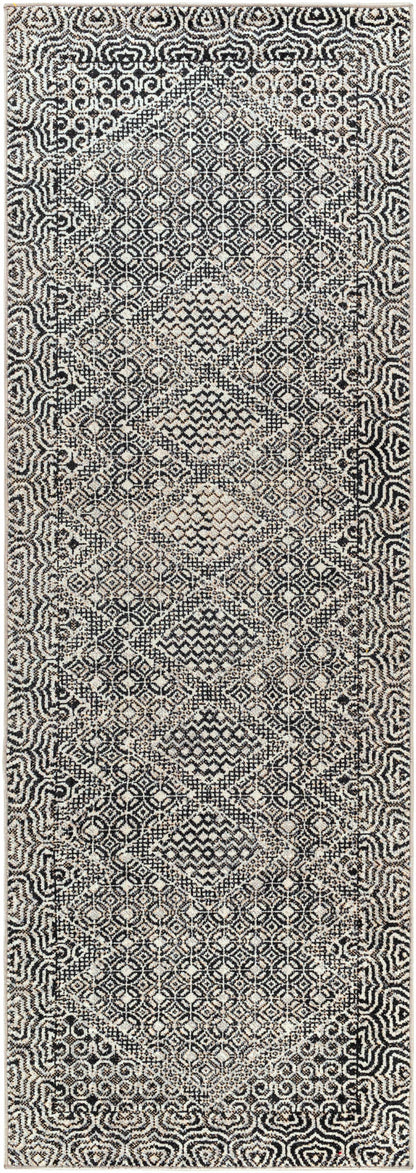 Coledale Black & White Washable Rug - Clearance