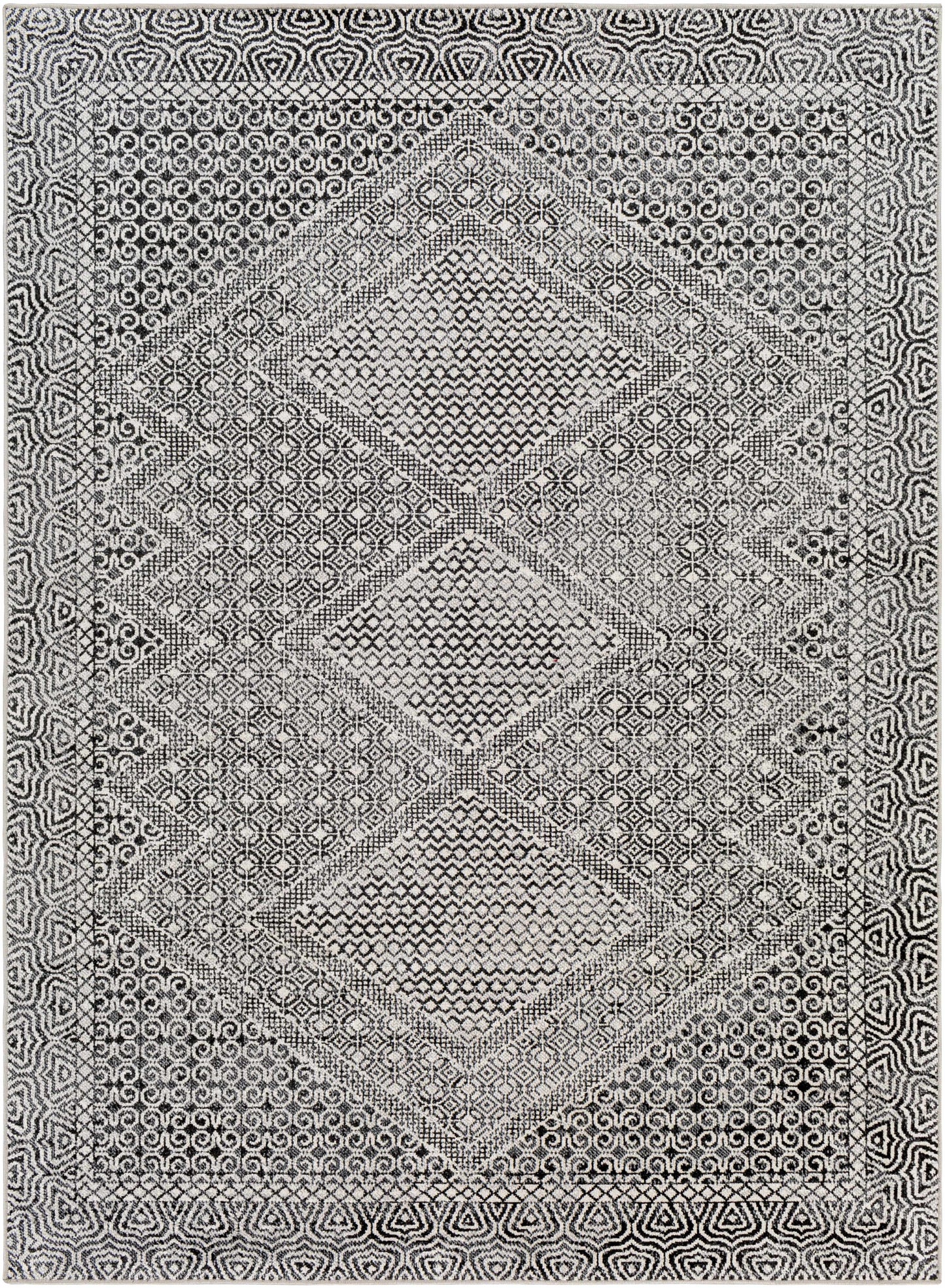Coledale Black & White Washable Rug - Clearance