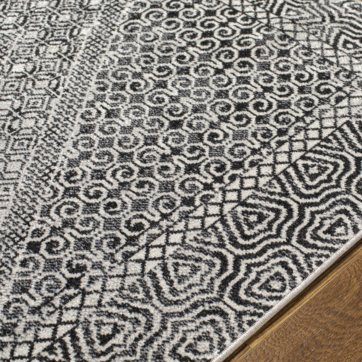Coledale Black & White Washable Rug - Clearance