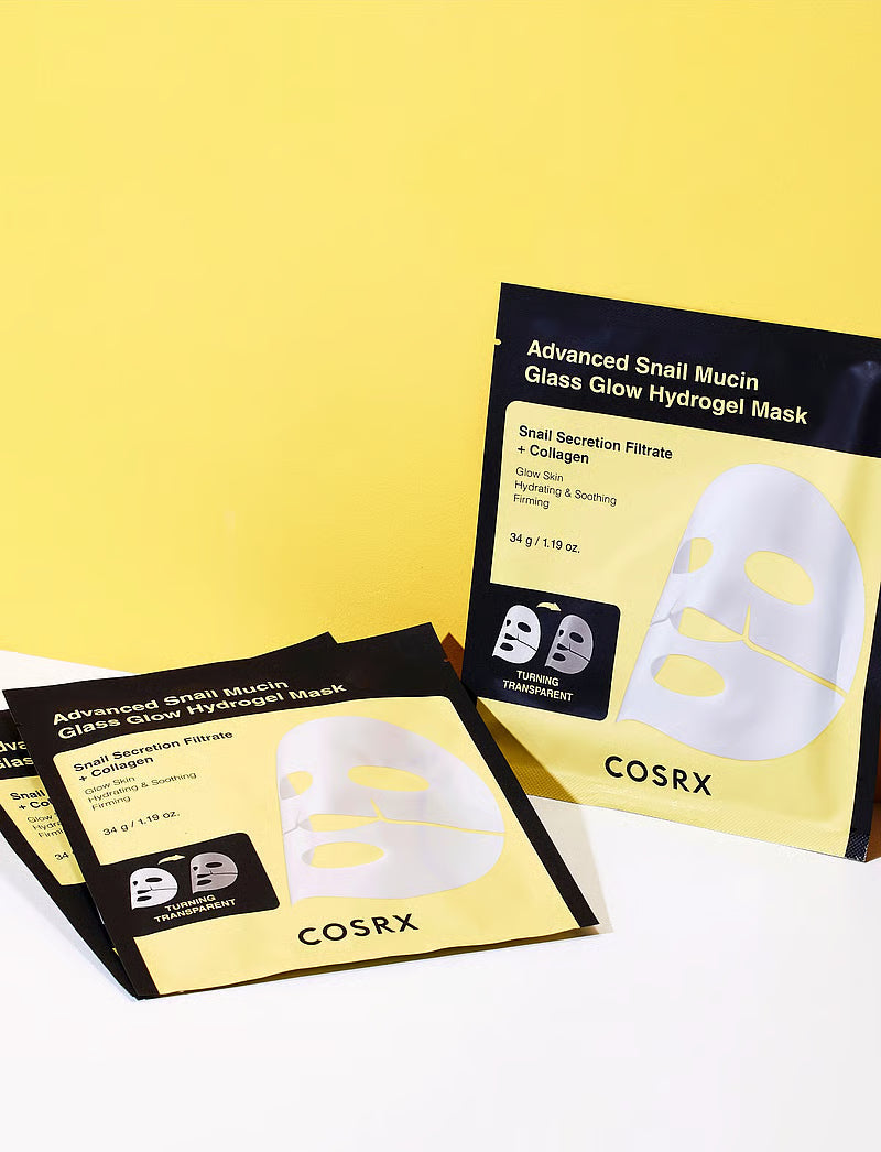 Advanced Snail Mucin Glass Glow Hydrogel Mask (3pcs)