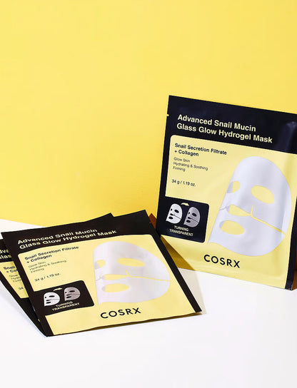 Advanced Snail Mucin Glass Glow Hydrogel Mask (3pcs)