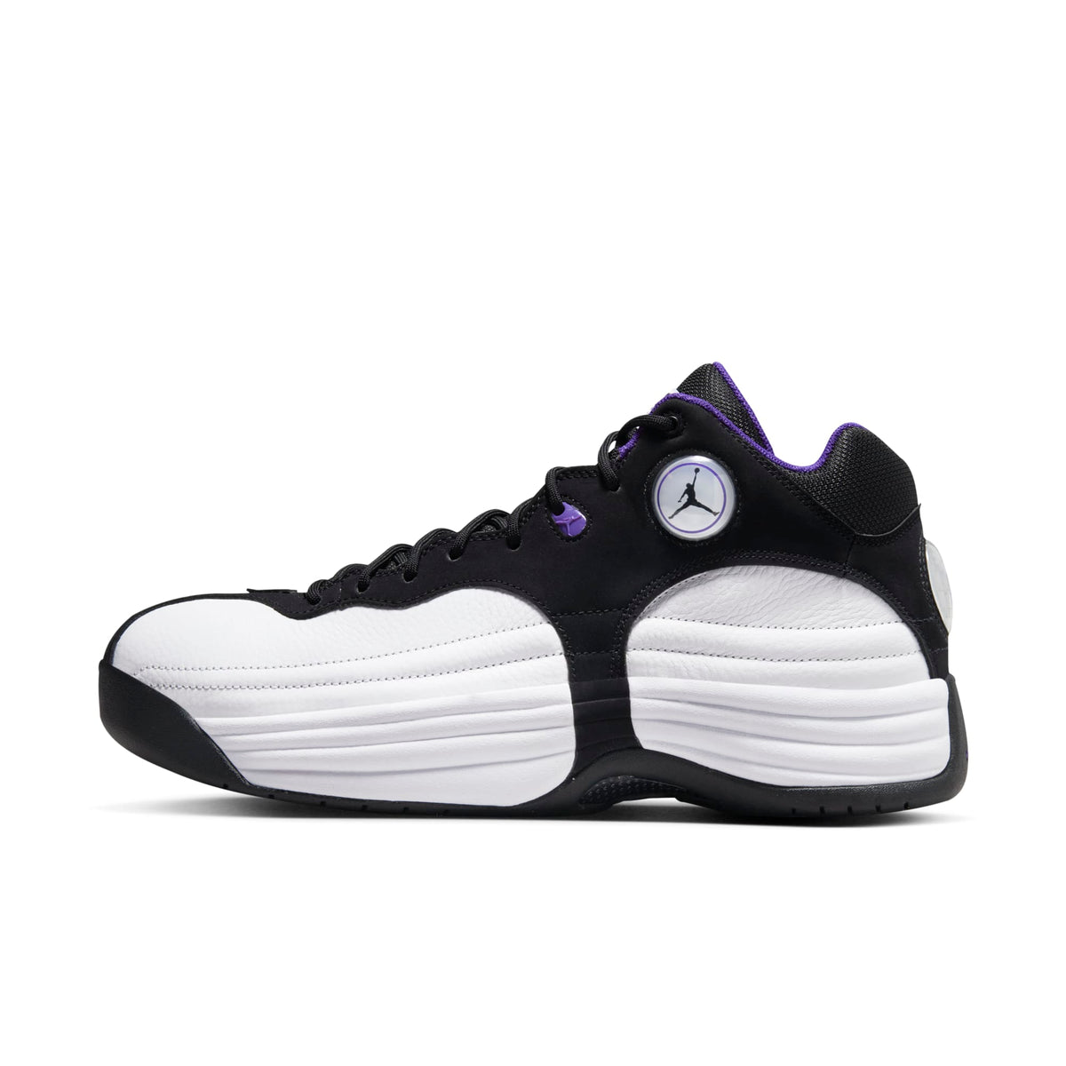 Air Jordan Men's Retro Jumpman Team 1 'White Black Field Purple' Sneakers