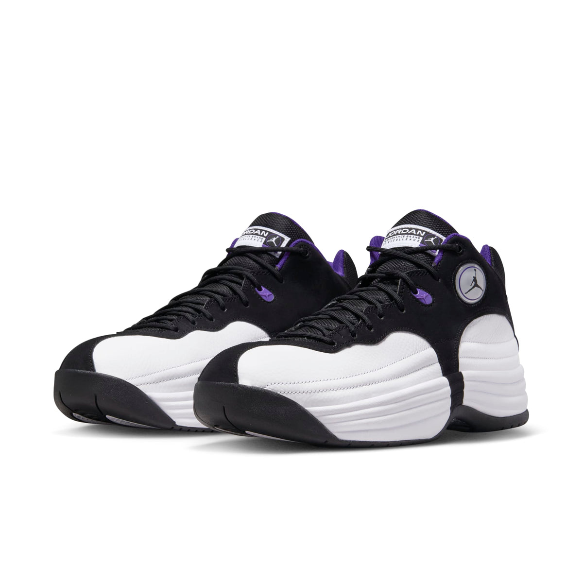Air Jordan Men's Retro Jumpman Team 1 'White Black Field Purple' Sneakers