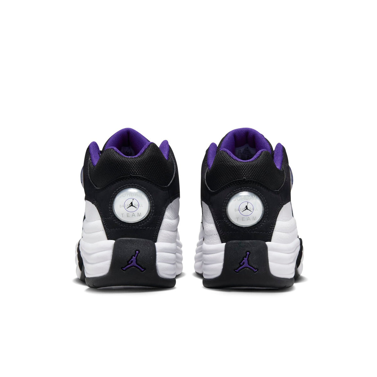 Air Jordan Men's Retro Jumpman Team 1 'White Black Field Purple' Sneakers