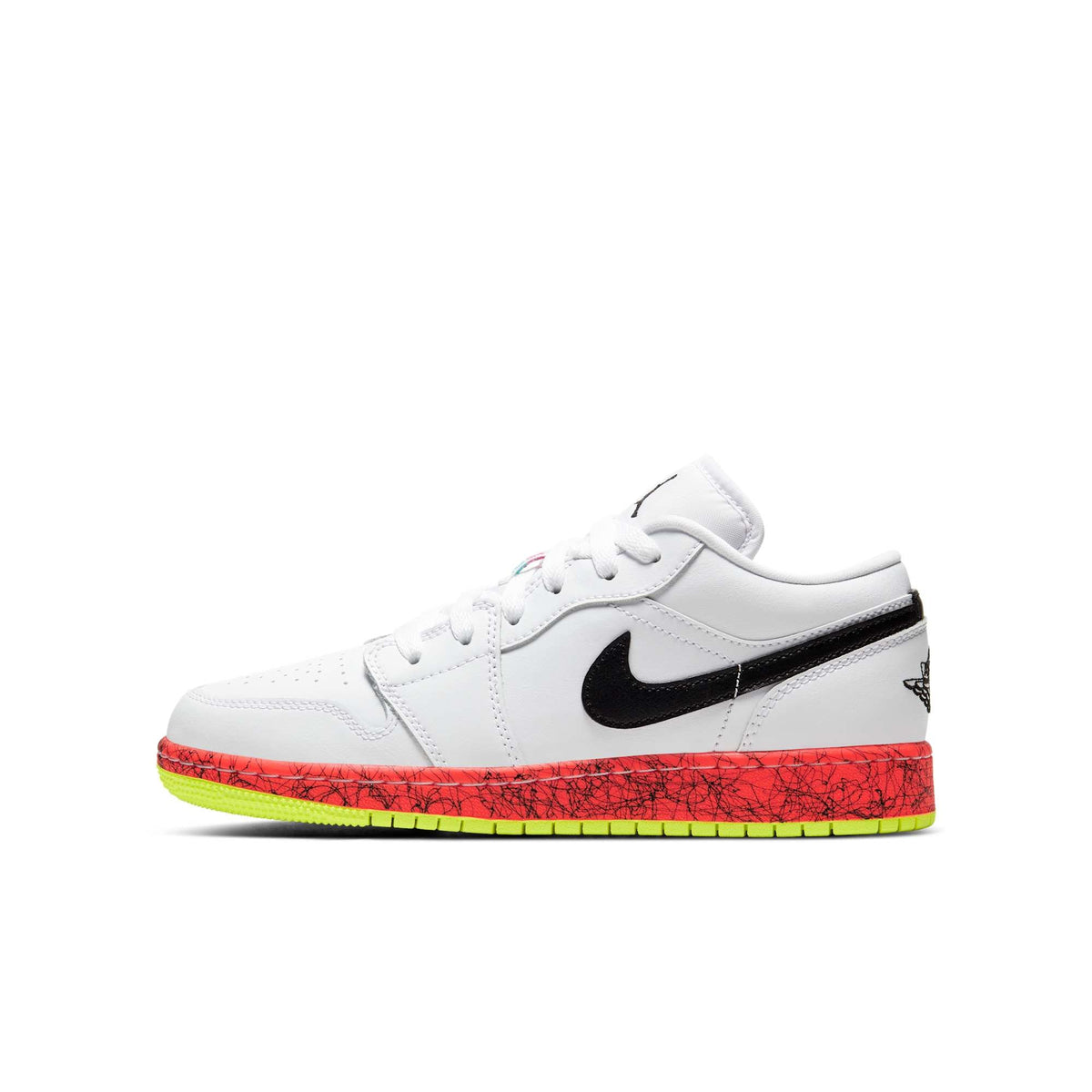 Air Jordan Grade School Retro 1 Low 'Multi-Color Midsoles White' Gs Sneakers