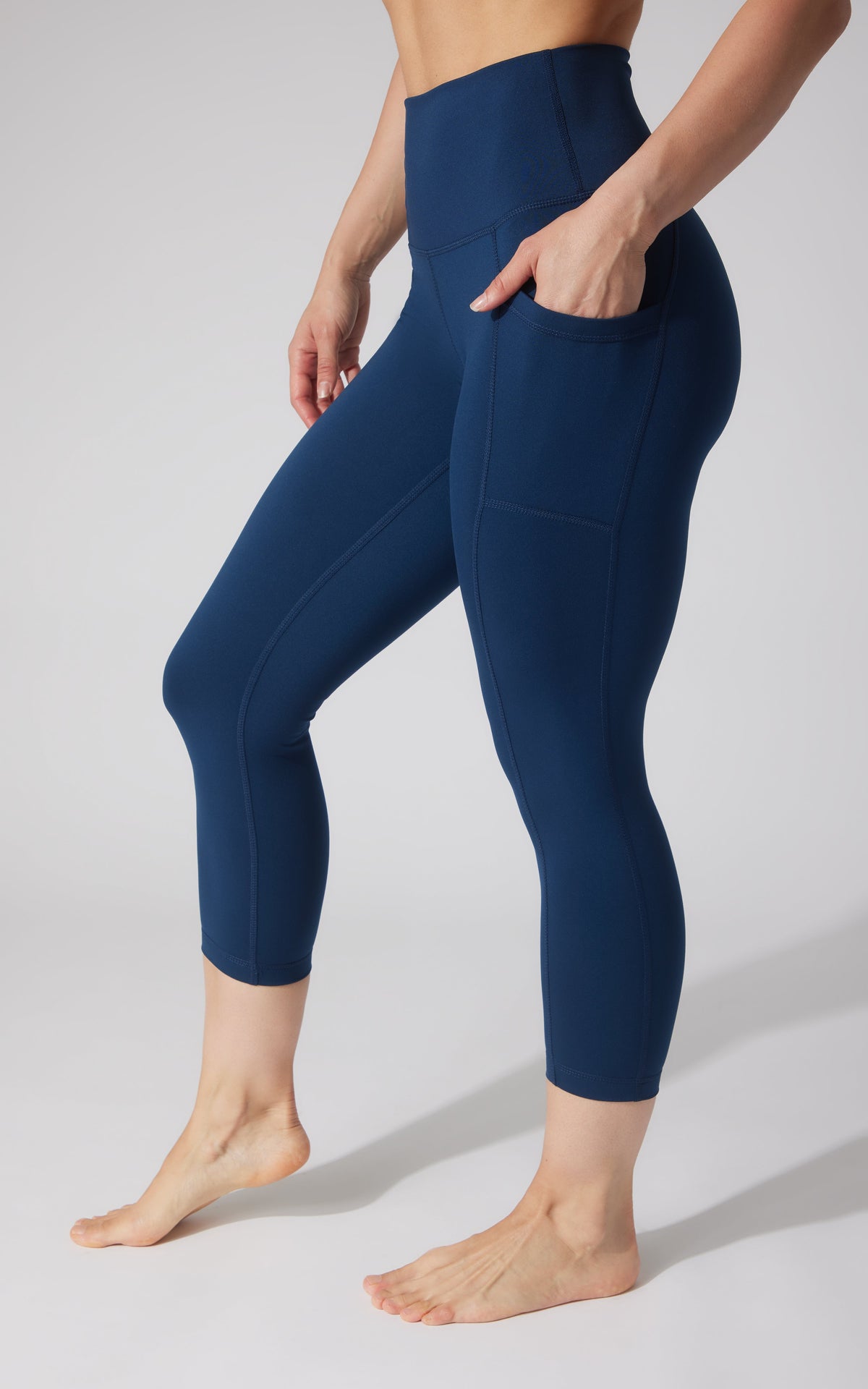 90 Degree by Reflex 2 PK Interlock Side Pocket and Everyday Capris
