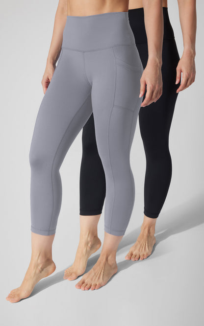 90 Degree by Reflex 2 PK Interlock Side Pocket and Everyday Capris