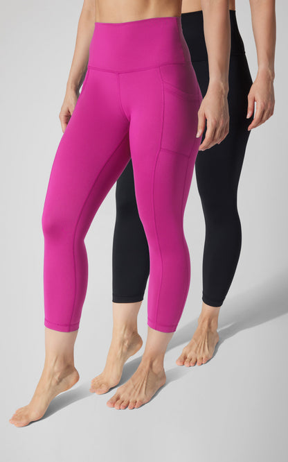 90 Degree by Reflex 2 PK Interlock Side Pocket and Everyday Capris