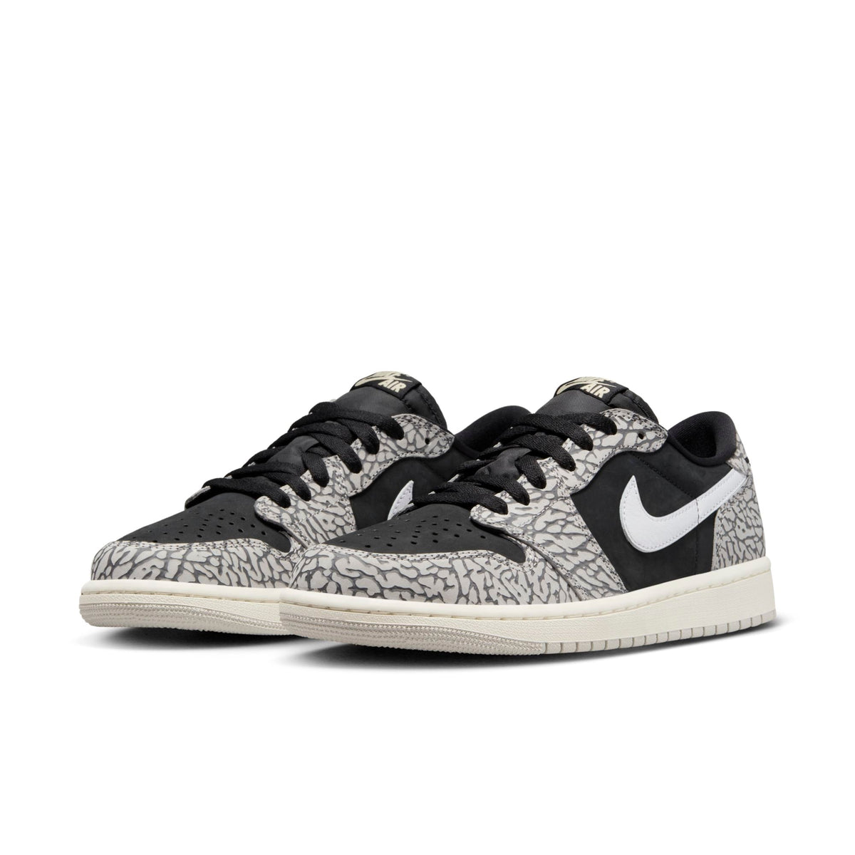 Air Jordan Men's Retro 1 Low Og 'Black Cement' Sneakers